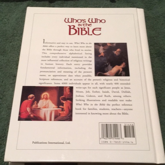 “Who’s Who in the Bible” Hardcover - Picture 2 of 4